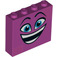 LEGO Magenta Ladrillo 1 x 4 x 3 con Smiling Cara (49311 / 52096)