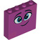 LEGO Magenta Ladrillo 1 x 4 x 3 con Smiling Cara (49311 / 52098)