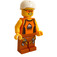 LEGO Hombre en Naranja Tank Parte superior y Casco Minifigura