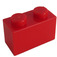 LEGO Rojo Ladrillo 1 x 2 con tubo inferior (3004 / 93792)