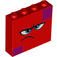 LEGO Rojo Ladrillo 1 x 4 x 3 con Angry Cara (49311 / 52097)