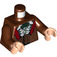 LEGO Ron Weasley con Reddish Marrón Chaqueta y Ruffle Camisa Minifigura Torso (973 / 76382)