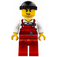 LEGO Robber con Striped Camisa y Stained Rojo Mono Minifigura