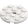 LEGO Blanco Placa 4 x 4 Circular con Agujero y Snapstud (60474)