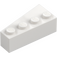 LEGO Blanco Cuña Ladrillo 2 x 4 Derecha (41767)