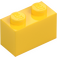 LEGO Amarillo Ladrillo 1 x 2 con tubo inferior (3004 / 93792)