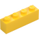 LEGO Amarillo Ladrillo 1 x 4 (3010 / 6146)