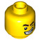 LEGO Amarillo Douglas Elton Minifigura Cabeza (Espiga sólida hueca) (3626 / 56174)