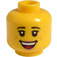 LEGO Amarillo Mujer Cabeza con Freckles y Open Smile (Espiga sólida hueca) (3626 / 21463)