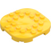 LEGO Amarillo Placa 6 x 6 x 0.7 Circular Semicircle (66789)