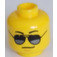 LEGO Agente de policía Cabeza con Negro Gafas de sol (Espiga sólida hueca) (3626 / 21023)