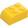 LEGO Amarillo Con pendiente Ladrillo 2 x 3 con Parte superior curva (6215)