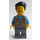 LEGO Adventurer con Negro Cabello corto y Bebé Carrier Minifigura