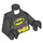 LEGO Negro Batman Torso con Amarillo Oval Crest y Amarillo Correa (76382 / 88585)