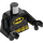 LEGO Negro Batman Torso con Amarillo Oval Crest y Amarillo Correa (76382 / 88585)