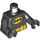 LEGO Negro Batman Torso con Amarillo Oval Crest y Amarillo Correa (76382 / 88585)