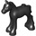 LEGO Negro Foal con Negro y Blanco Ojos (26466 / 34882)