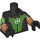 LEGO Negro Verde Lantern (Simon Baz) Minifigura Torso (973 / 16360)