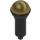 LEGO Negro Microphone con Mitad Gold Parte superior (20274 / 93520)