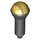 LEGO Negro Microphone con Mitad Gold Parte superior (20274 / 93520)