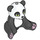 LEGO Negro Panda con Green Ojos y Lavender Paws (67396 / 100631)