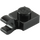 LEGO Negro Plato 1 x 1 con Acortar Horizontal (Clip de &#039;O&#039; abierto grueso) (52738 / 61252)