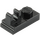LEGO Negro Plato 1 x 2 con Parte superior Acortar con brecha (92280)