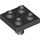 LEGO Negro Plato 2 x 2 con Fondo Alfiler (Sin agujeros) (2476 / 48241)