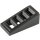 LEGO Negro Pendiente 1 x 2 x 0.7 (18°) con Reja (61409)