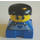 LEGO Azul 2x2 Duplo Base Ladrillo Figura - Striped Mono, Amarillo Cabeza, Negro Pelo Figura Duplo