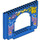 LEGO Azul Panel 4 x 16 x 10 con Gate Agujero con Teddy Bears, Estrellas y Morado Clouds (15626 / 50142)