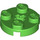 LEGO Verde brillante Plato 2 x 2 Redondo con Eje Agujero (con orificio de eje &#039;+&#039;) (4032)