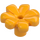 LEGO Naranja claro brillante Flor con Squared Pétalos (sin refuerzo) (4367 / 32606)