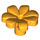 LEGO Naranja claro brillante Flor con Squared Pétalos (sin refuerzo) (4367 / 32606)