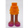 LEGO Naranja claro brillante Cadera con Corto Doble Layered Falda con Morado shoes (92818)