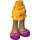 LEGO Naranja claro brillante Cadera con Corto Doble Layered Falda con Morado shoes (92818)