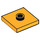 LEGO Naranja claro brillante Plato 2 x 2 con ranura y 1 Centrar Stud (23893 / 87580)