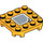 LEGO Naranja claro brillante Placa 4 x 4 x 0.7 con Esquinas redondeadas y Empty Middle con Seesaw Scanner Code (66792 / 79871)