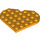 LEGO Naranja claro brillante Plato 6 x 6 Redondo Corazón (46342)