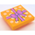 LEGO Naranja claro brillante Loseta 2 x 2 Invertido con Wrapping Paper y Bow (11203 / 24558)