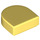 LEGO Amarillo claro brillante Loseta 1 x 1 Mitad Oval (24246 / 35399)