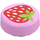 LEGO Rosa brillante Plana 1 x 1 Circular con Strawberry (15826 / 98138)