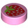 LEGO Rosa brillante Plana 1 x 1 Circular con Strawberry (15826 / 98138)