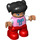 LEGO Child Figure Pink Parte superior con bow tie Modelo Doble figura