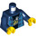 LEGO Azul oscuro Checkered Chaqueta con Plátano Camisa Torso (973 / 76382)