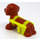 LEGO Naranja oscuro Perro con Amarillo Harness (101284)