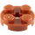 LEGO Naranja oscuro Plato 2 x 2 Redondo con Eje Agujero (con orificio de eje &#039;+&#039;) (4032)