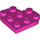 LEGO Rosa oscuro Plato 3 x 3 Redondo Corazón (39613)