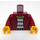 LEGO Rojo oscuro Daisy Kaboom con Amarillo Manos Minifigura Torso (973 / 76382)