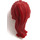 LEGO Rojo oscuro Pelo con Coleta y Flequillo (18640 / 92257)